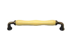 Tomurcuk Porselen Kulp 160mm Antik Desensiz Sarı - Tomurcuk