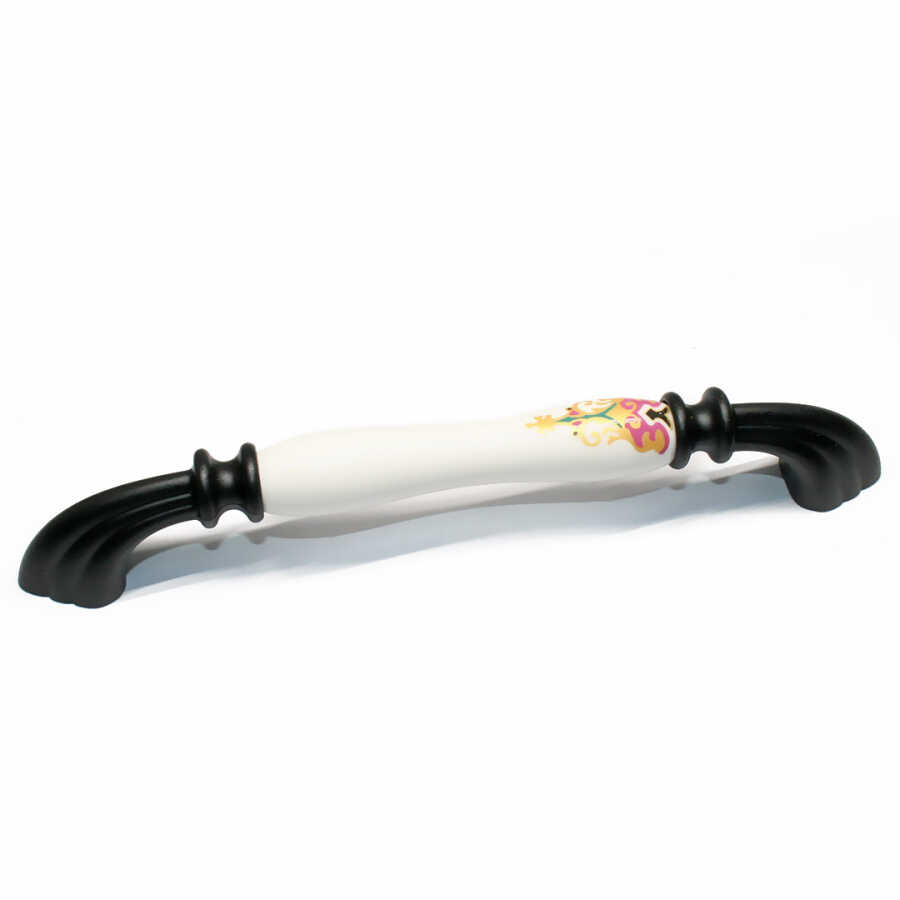 Tomurcuk Porselen Kulp 160mm Siyah Desen Siyah
