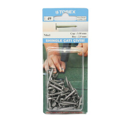 Torex Çatı Çivisi 3.10x2.5 Nikel - 1 Paket: 30 Adet - 1