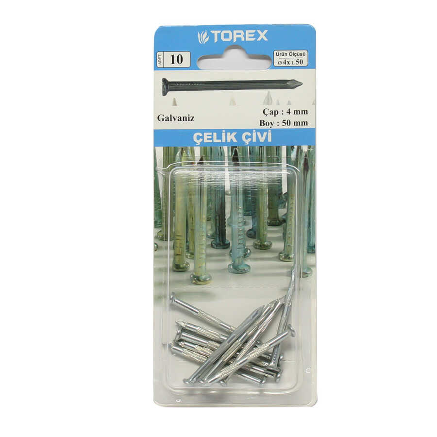 Torex Çelik Çivi 4x50 Galvaniz - 6 Adet