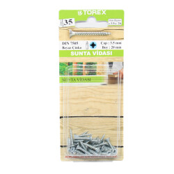 Torex Chipboard Screw 3.5.x20 (1 Pack: 35 pieces) - Toros