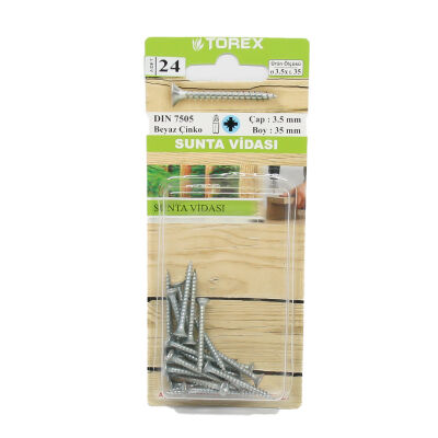 Torex Chipboard Screw 3.5.x35 (1 Pack: 24 pieces) - 1
