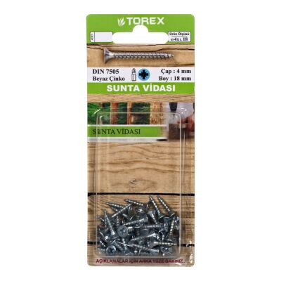 Torex Chipboard Screw 4x18 DIN 7505 (1 Pack: 31 Pieces) - 1