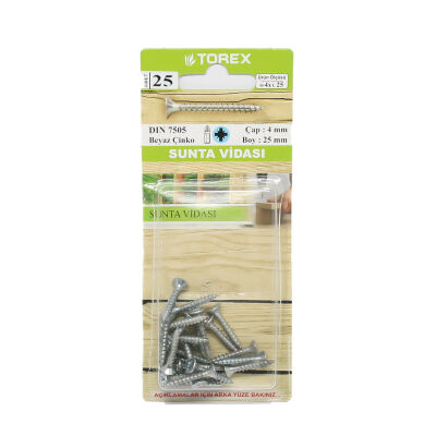 Torex Chipboard Screw 4x25 (1 Pack: 25 pieces) - 1