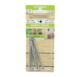 Torex Chipboard Screw 5x80 (1 Pack: 5 pieces) - Toros