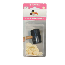 Torex Plastic Minifix Stopper Cream (1 Pack: 28 Pieces) - Toros