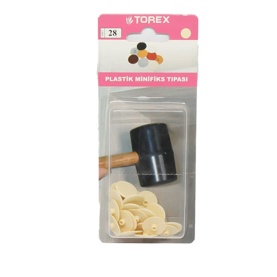 Torex Plastik Minifiks Tıpası Krem - 1 Paket: 28 Adet
