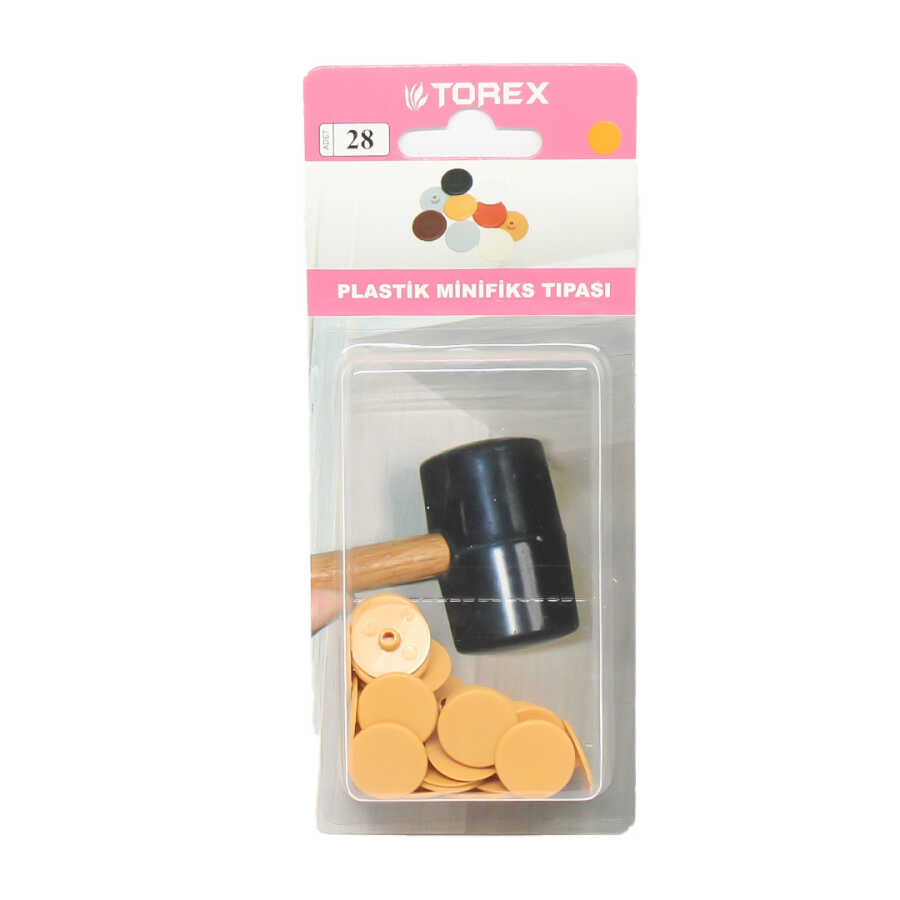 Torex Plastik Minifiks Tıpası Meşe - 1 Paket: 28 Adet