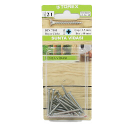Torex Sunta Vidası 3.5 x 40 1 Paket: 21 adet - Toros