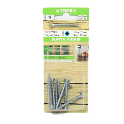 Torex Sunta Vidası 5 x 50 1 Paket: 9 adet - 1