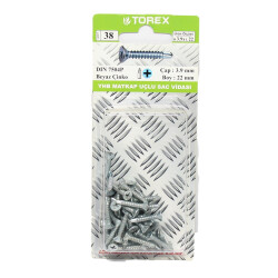 Torex Y.H.B.Self Drilling Screw 3.9X22 (1Pack: 24 Pieces - Toros