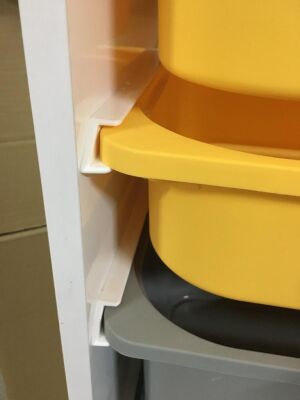 Toy Cabinet Rail Storage Box Rail 41 cm White - 4