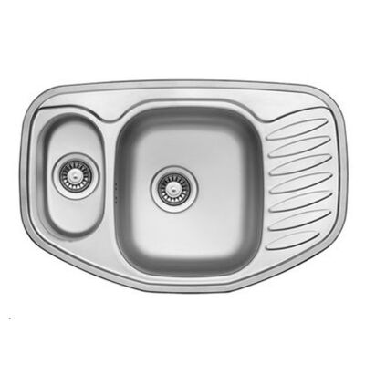 UkInox Eviye Chels Köşe 1.5 Göz Dekorlu - 1