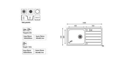 UkInox Eviye HS100 Paslanmaz - 2