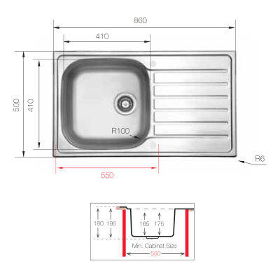 UkInox Eviye Hypnos 50 Dekorlu 50x86 Sağ - 3