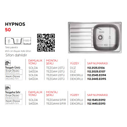 Ukinox Hypnos 50 Decorated Kitchen Sink - 2