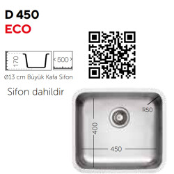 Ukinox Kitchen Sink D 450 45x40 Under Counter Microketen - 2