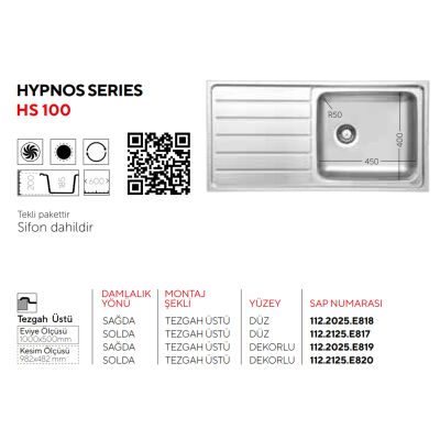 Ukinox Kitchen Sink HS100 Stainless - 2