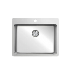 Ukinox ME 600 Polished Stainless Steel Top-Mount Kitchen Sink - 1
