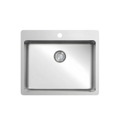 Ukinox ME 600 Polished Stainless Steel Top-Mount Kitchen Sink - 1