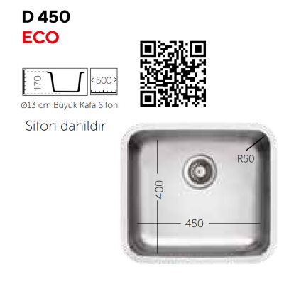 Ukinox Pico Micro-Linen Left Hand Drainer Stainless Steel Kitchen Sink E210 - 2