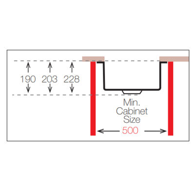 Ukinox Pico Micro-Linen Left Hand Drainer Stainless Steel Kitchen Sink E210 - 3