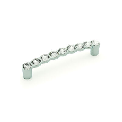 Umut Kulp 492 Furniture Handle 96mm Stone Detailed Chrome - 1