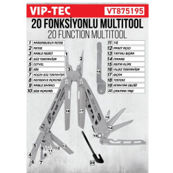 Vip-Tec VT875195 20-Piece Multifunctional Plier Tool - 2