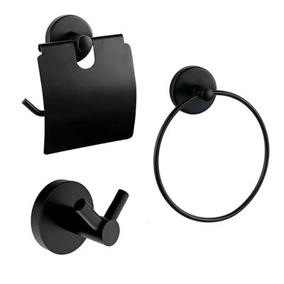 Vivus Dolce Bathroom Set 3 Pieces Black - 1