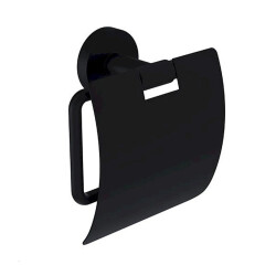 Vivus Dolce - Toilet Paper Holder with Lid Black - Vivus