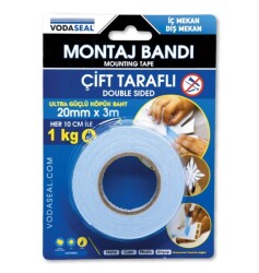 Vodaseal Çift Taraflı Montaj Bandı 20mmx3Mt - Vodaseal