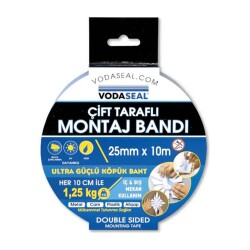 Vodaseal Çift Taraflı Montaj Bandı 25mmx10Mt - Vodaseal