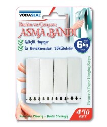 Vodaseal Resim Ve Çerçeve Asma Cırt Bant 4'Lü - Vodaseal