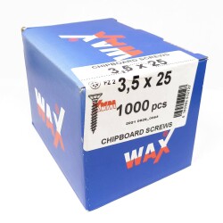 Wax Chipboard Screw 3.5X25 (1000 Pieces) - Wax