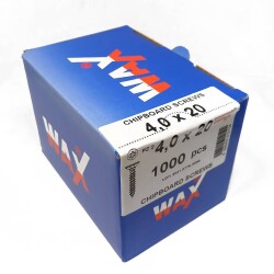 Wax Chipboard Screw 4.0X20 (1000 Pieces) - Wax