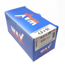 Wax Chipboard Screw 4.0X50 (500 Pieces)) - Wax