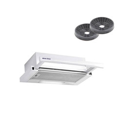 White Daisy Aspiratör Çift Motorlu Beyaz, Karbon Filtre Dahil (Bacasız Kullanım İçin) - White Daisy